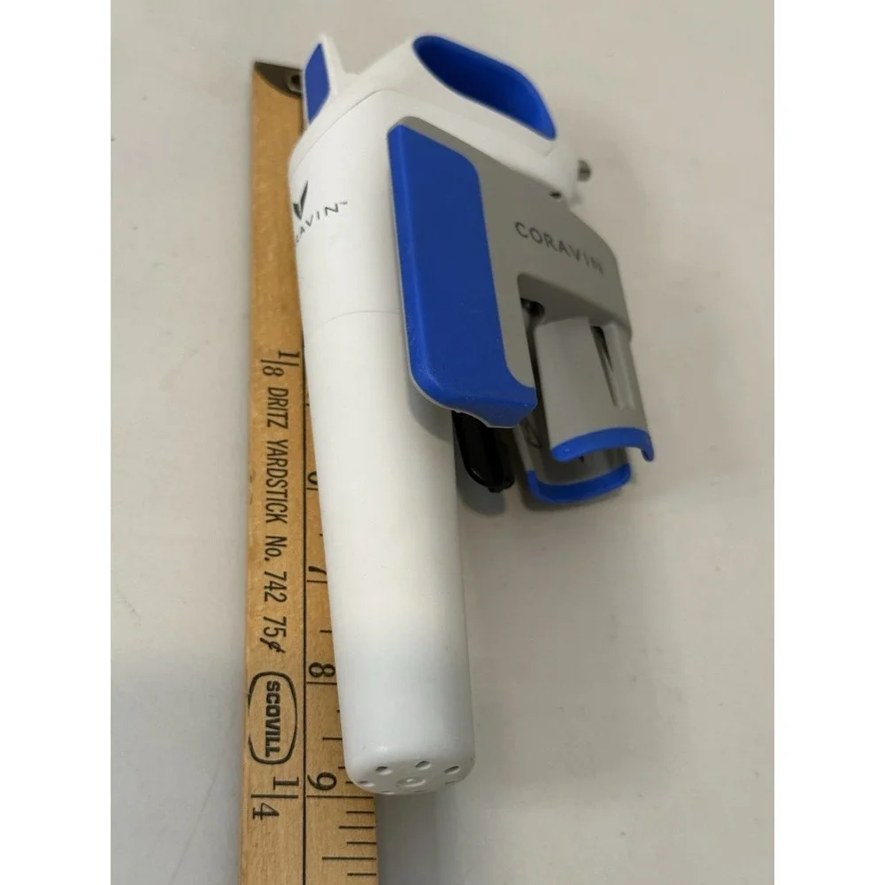Coravin Model One Wine Bottle Opener Preservation System White Blue Preserver
